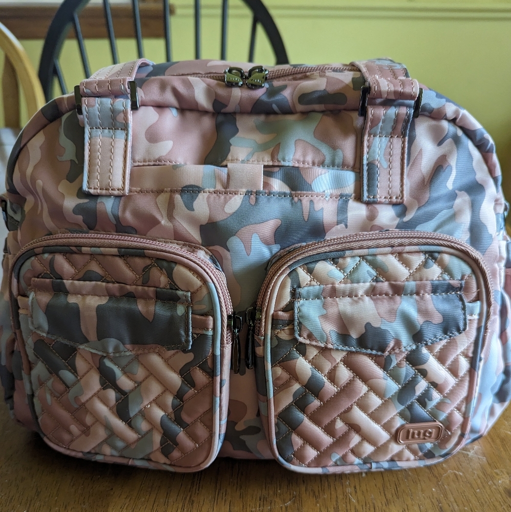 Lug Jumper Carryall Tote in Camo Rose EUC